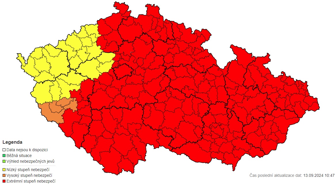 Aktuální informace k povodňové pohotovosti